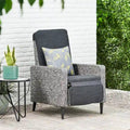 Fauteuil inclinable d'extérieur en osier Murdock avec coussin par Christopher Knight Home