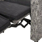 Fauteuil inclinable d'extérieur en osier Murdock avec coussin par Christopher Knight Home