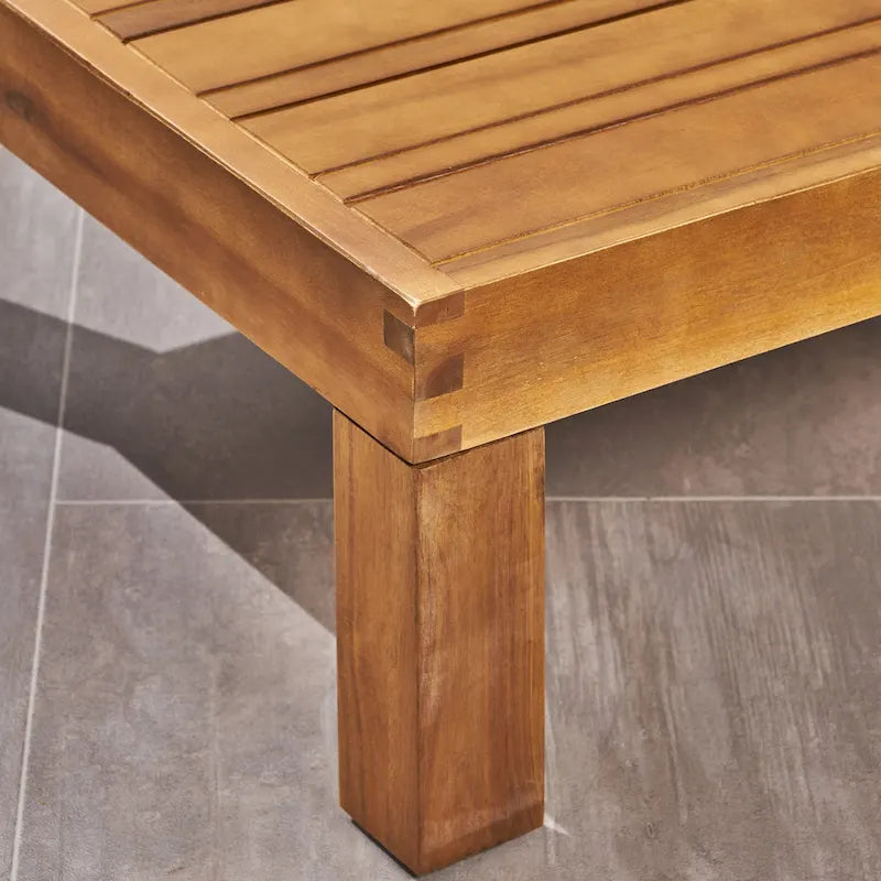 Ensemble de canapé 5 pièces en bois d'acacia d'extérieur Alcove par Christopher Knight Home