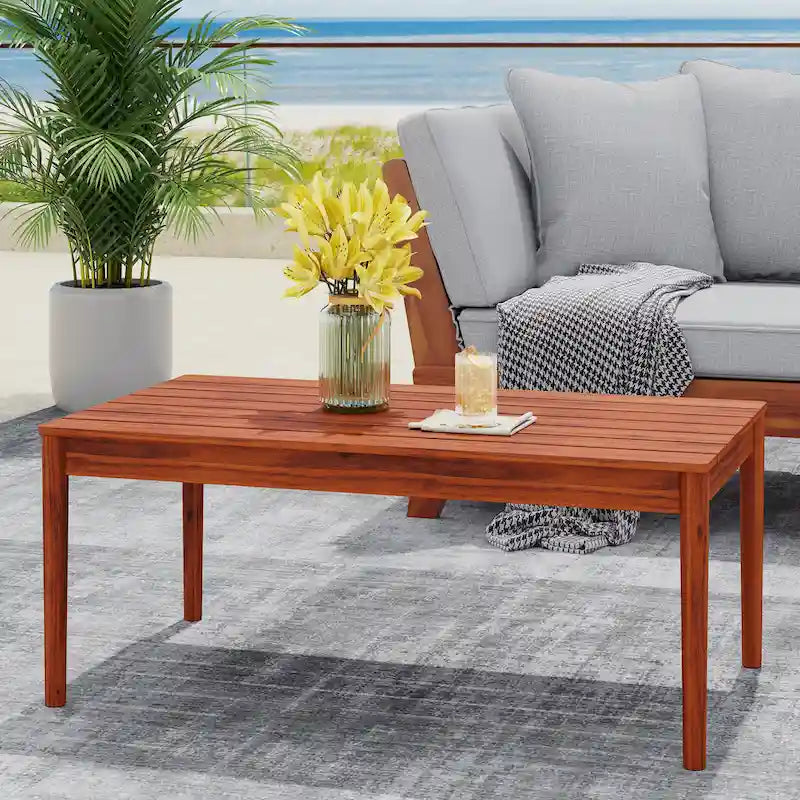 Table basse d'extérieur en bois d'acacia Bryan par Christopher Knight Home
