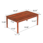 Table basse d'extérieur en bois d'acacia Bryan par Christopher Knight Home