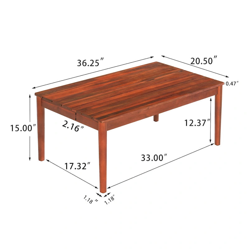Table basse d'extérieur en bois d'acacia Bryan par Christopher Knight Home