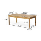 Table basse d'extérieur en bois d'acacia Bryan par Christopher Knight Home