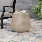 Orion Outdoor Contemporary Lightweight Concrete Accent Side Table by Christopher Knight Home - 19.00W x 19.00D x 16.25H