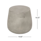 Table d'appoint d'extérieur contemporaine légère en béton Orion de Christopher Knight Home - 19.00L x 19.00P x 16.25H