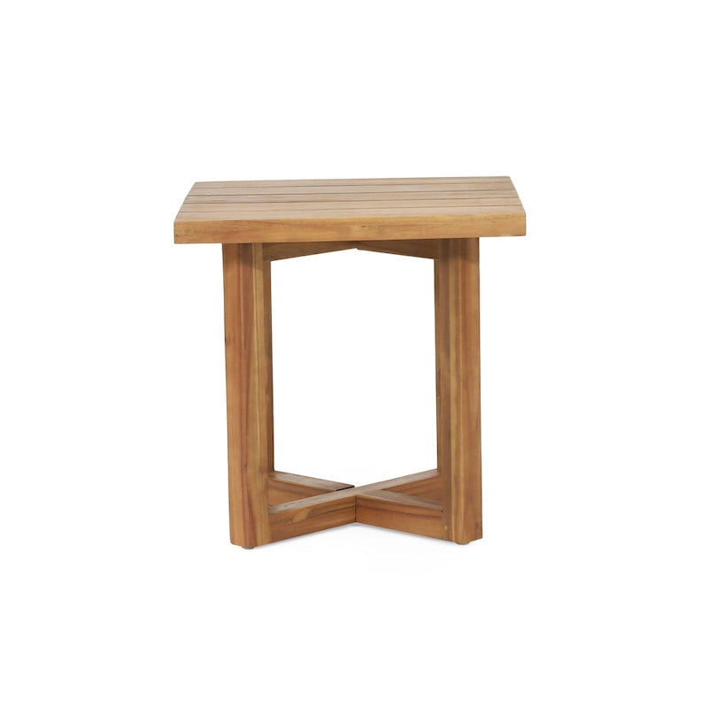 Table d'appoint carrée en bois d'acacia Hamel Outdoor de Christopher Knight Home