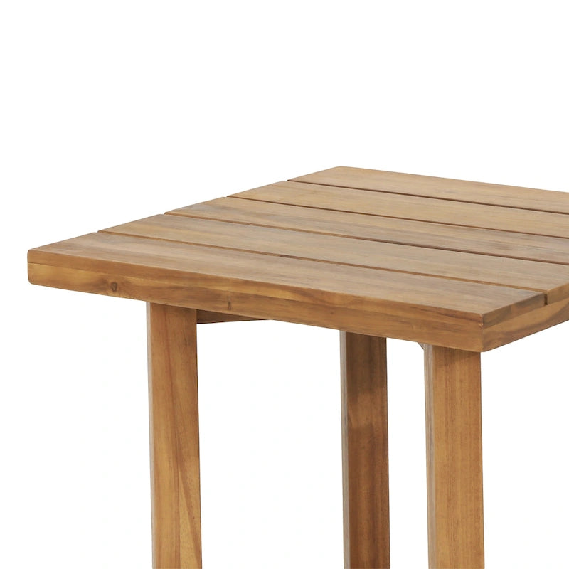 Table d'appoint carrée en bois d'acacia Hamel Outdoor de Christopher Knight Home