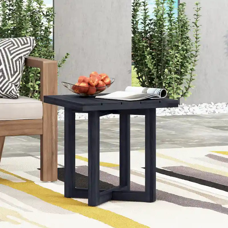 Table d'appoint carrée en bois d'acacia Hamel Outdoor de Christopher Knight Home