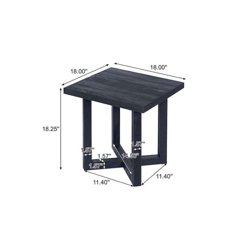 Table d'appoint carrée en bois d'acacia Hamel Outdoor de Christopher Knight Home