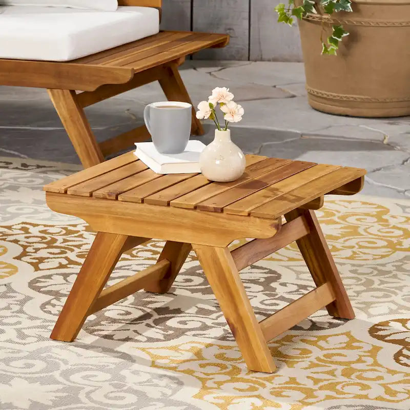 Table d'appoint d'extérieur en bois Sedona de Christopher Knight Home