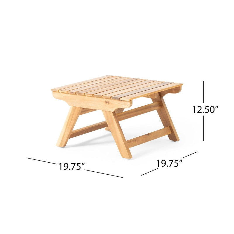 Table d'appoint d'extérieur en bois Sedona de Christopher Knight Home