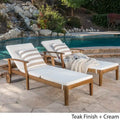 Bain de soleil Perla en bois d'acacia (lot de 2) par Christopher Knight Home