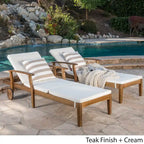 Bain de soleil Perla en bois d'acacia (lot de 2) par Christopher Knight Home