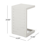 Table d'appoint d'extérieur en aluminium en C Cape Coral de Christopher Knight Home