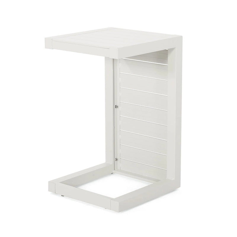 Table d'appoint d'extérieur en aluminium en C Cape Coral de Christopher Knight Home