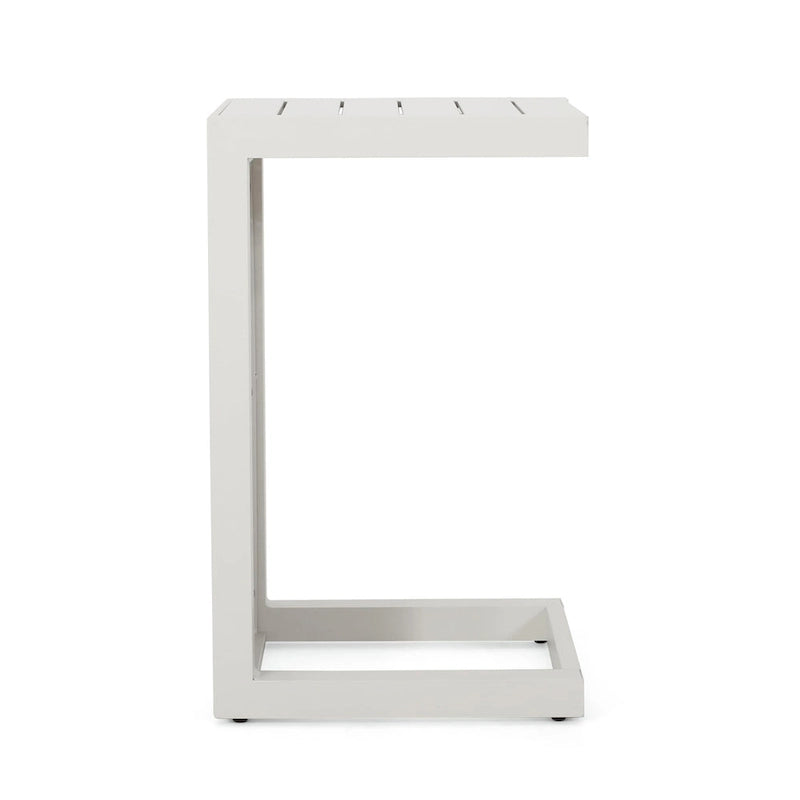Table d'appoint d'extérieur en aluminium en C Cape Coral de Christopher Knight Home