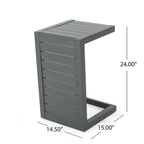 Table d'appoint d'extérieur en aluminium en C Cape Coral de Christopher Knight Home