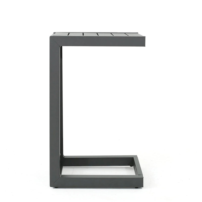 Table d'appoint d'extérieur en aluminium en C Cape Coral de Christopher Knight Home