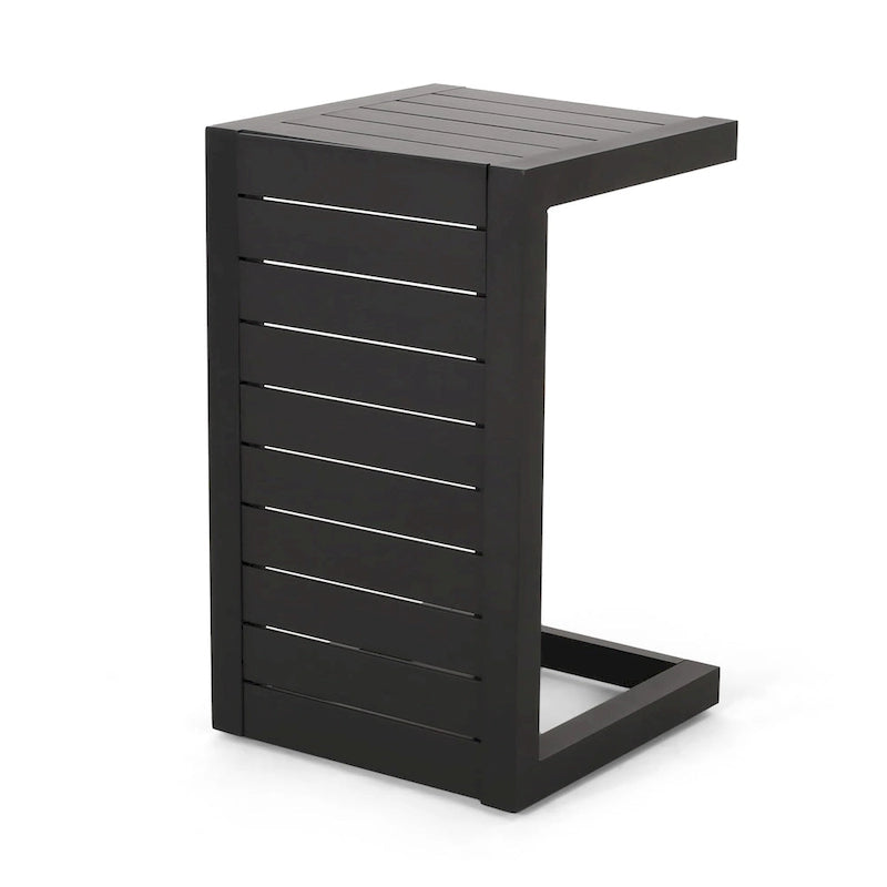 Table d'appoint d'extérieur en aluminium en C Cape Coral de Christopher Knight Home