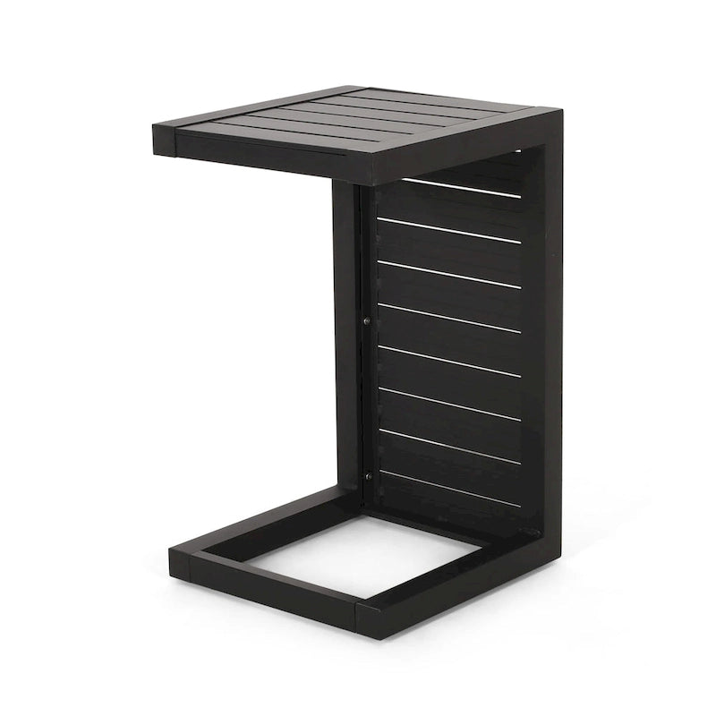 Table d'appoint d'extérieur en aluminium en C Cape Coral de Christopher Knight Home