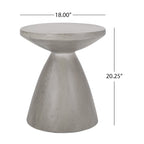Table d'appoint d'extérieur en béton léger Bissell par Christopher Knight Home