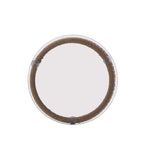 Table d'appoint en corde tressée moderne d'extérieur Moonstone avec plateau en verre trempé par Christopher Knight Home