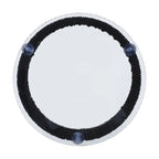 Table d'appoint en corde tressée moderne d'extérieur Moonstone avec plateau en verre trempé par Christopher Knight Home