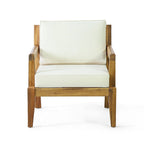 Fauteuil de jardin Rossville en bois d'acacia avec coussins par Christopher Knight Home