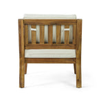 Fauteuil de jardin Rossville en bois d'acacia avec coussins par Christopher Knight Home