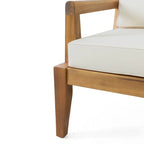 Fauteuil de jardin Rossville en bois d'acacia avec coussins par Christopher Knight Home