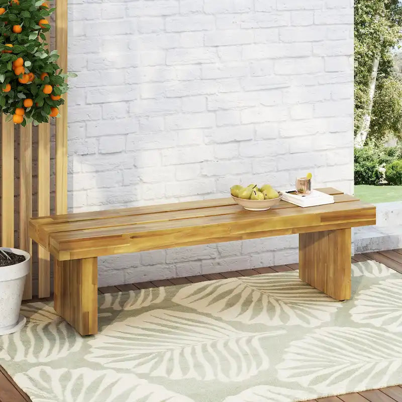Banc d'extérieur Appling en bois d'acacia par Christopher Knight Home - N/A