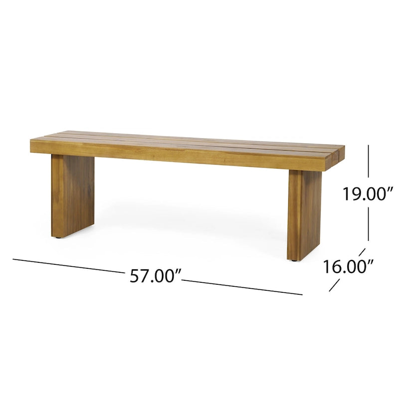 Banc d'extérieur Appling en bois d'acacia par Christopher Knight Home - N/A