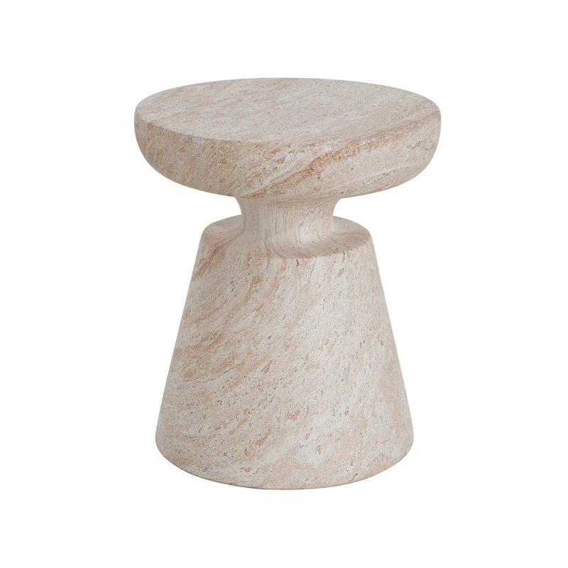 Table d'appoint Inez d'extérieur en béton léger par Christopher Knight Home