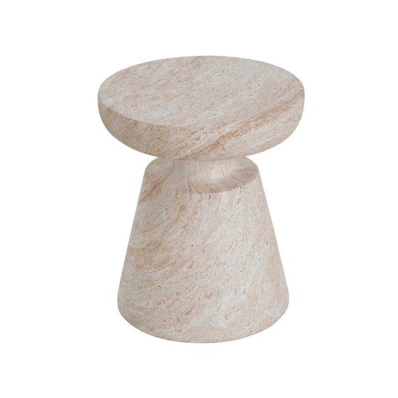 Table d'appoint Inez d'extérieur en béton léger par Christopher Knight Home