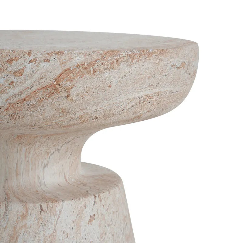 Table d'appoint Inez d'extérieur en béton léger par Christopher Knight Home