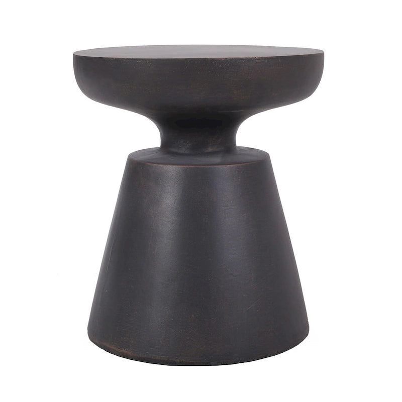 Table d'appoint Inez d'extérieur en béton léger par Christopher Knight Home