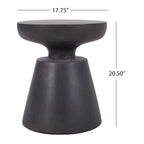 Table d'appoint Inez d'extérieur en béton léger par Christopher Knight Home