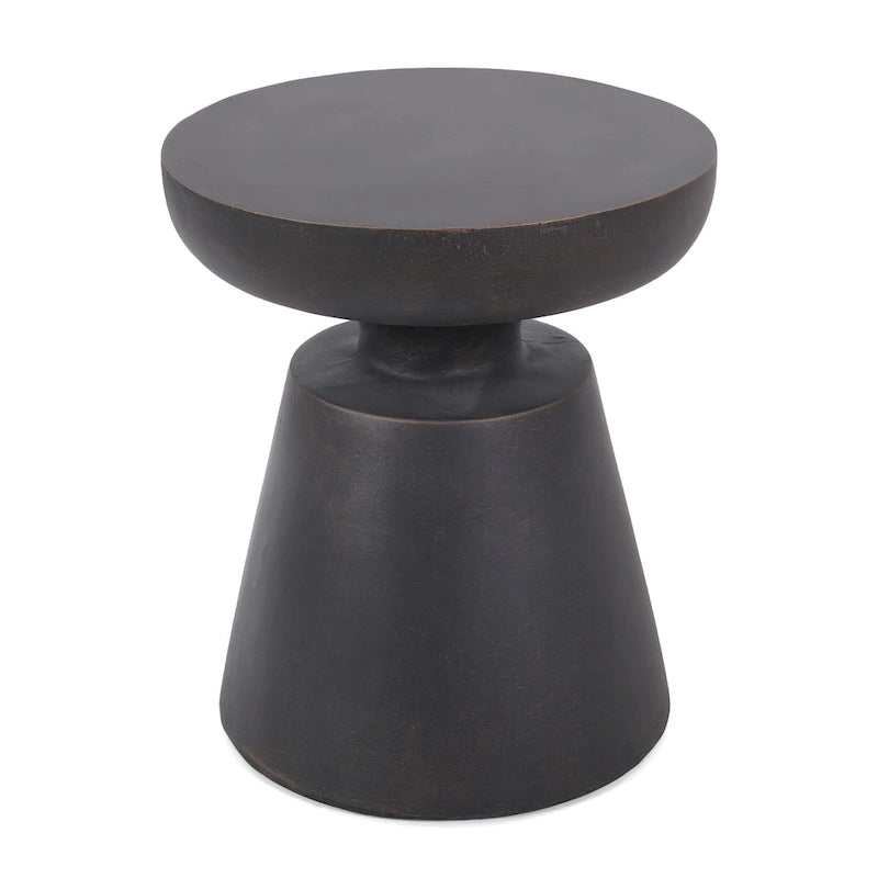 Table d'appoint Inez d'extérieur en béton léger par Christopher Knight Home