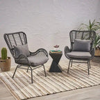 Montana Outdoor Wicker Club Chairs with Cushion (Set of 2) by Christopher Knight Home