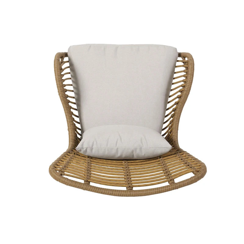 Fauteuils de jardin en osier Montana avec coussin (lot de 2) par Christopher Knight Home