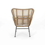 Fauteuils de jardin en osier Montana avec coussin (lot de 2) par Christopher Knight Home