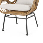 Fauteuils de jardin en osier Montana avec coussin (lot de 2) par Christopher Knight Home