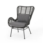 Fauteuils de jardin en osier Montana avec coussin (lot de 2) par Christopher Knight Home