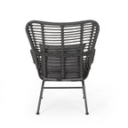 Fauteuils de jardin en osier Montana avec coussin (lot de 2) par Christopher Knight Home