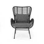 Fauteuils de jardin en osier Montana avec coussin (lot de 2) par Christopher Knight Home
