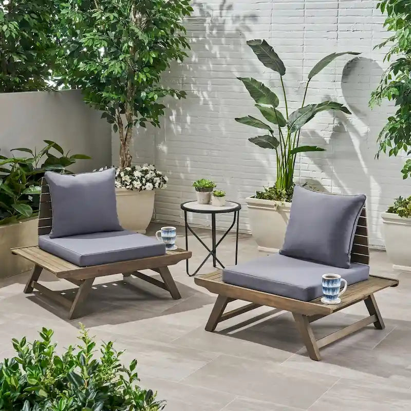 Chaises de jardin Sedona en bois d'acacia (lot de 2) de Christopher Knight Home