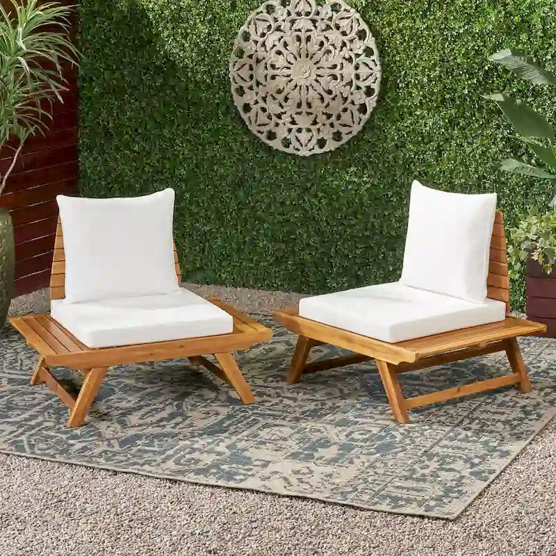 Chaises de jardin Sedona en bois d'acacia (lot de 2) de Christopher Knight Home