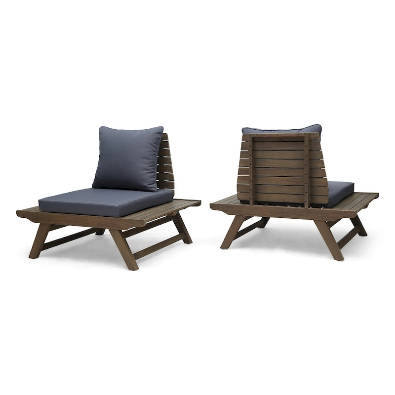 Chaises de jardin Sedona en bois d'acacia (lot de 2) de Christopher Knight Home