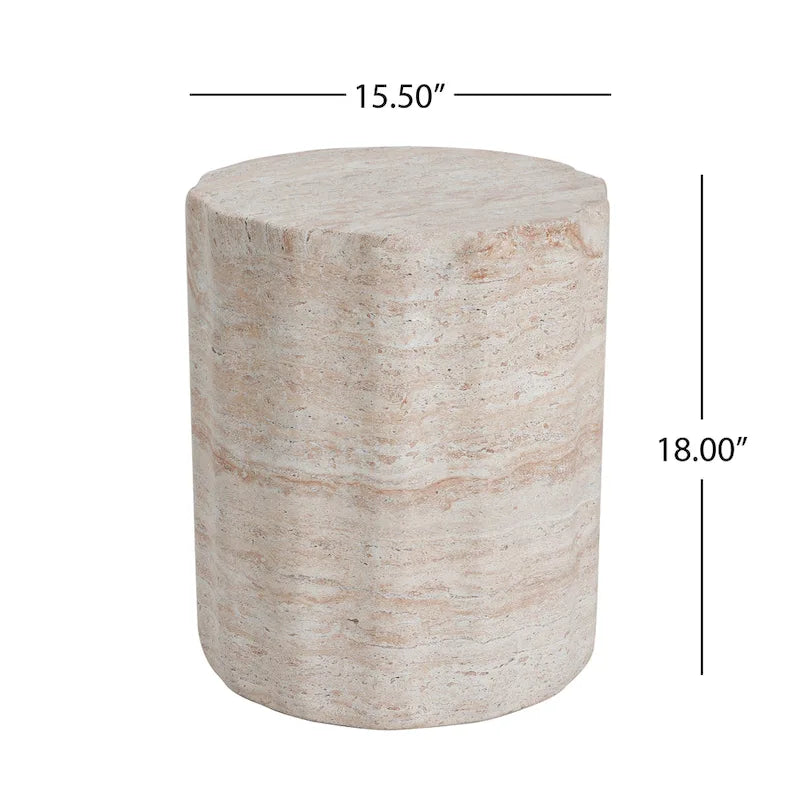 Table d'appoint d'extérieur légère en béton Cambio de Christopher Knight Home