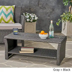 Table basse d'extérieur en osier St. Lucia de Christopher Knight Home